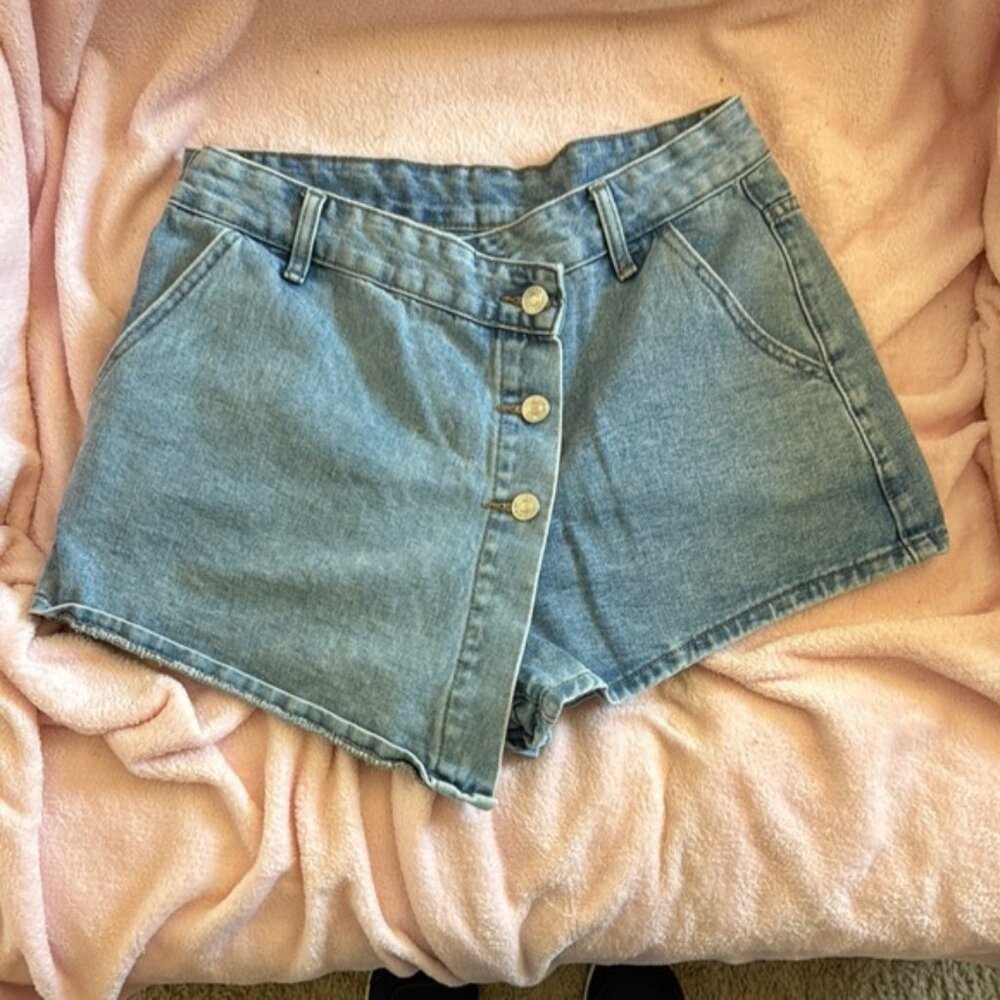 SHEIN Blue Size Tall Large Denim Shorts‎